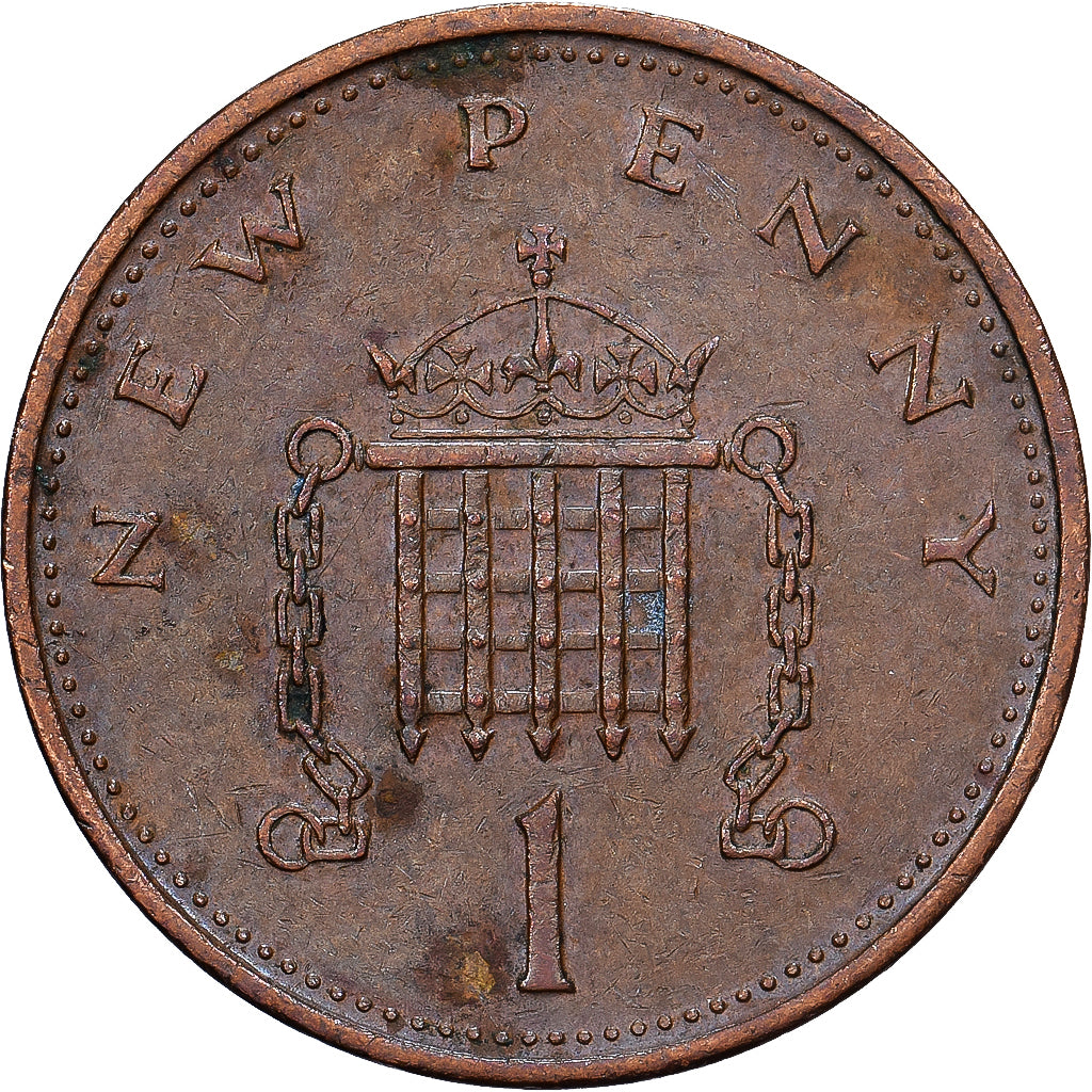 Wielka Brytania, Elizabeth II, New Penny, 1974, Brązowy, VF(30-35), KM:915