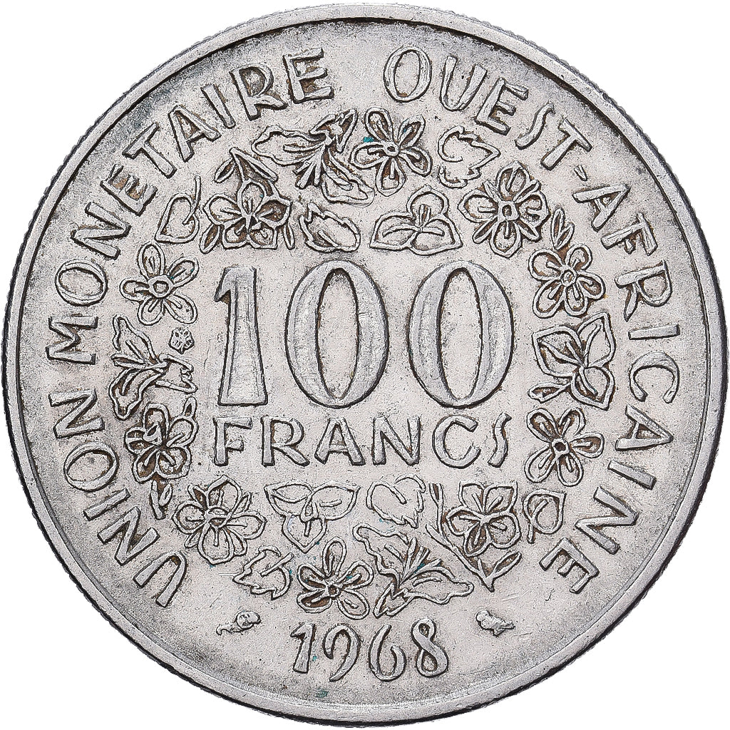Coin, West African States, 100 Francs, 1968, Paris, EF(40-45), Nickel, KM:4