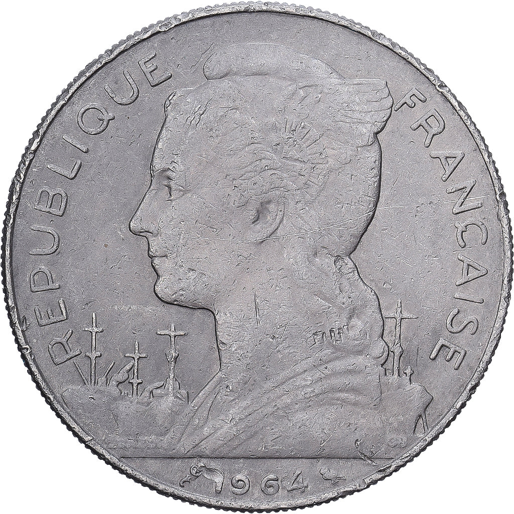 Réunion, 100 Francs, 1964, Paris, Nickel, FR+, KM:13
