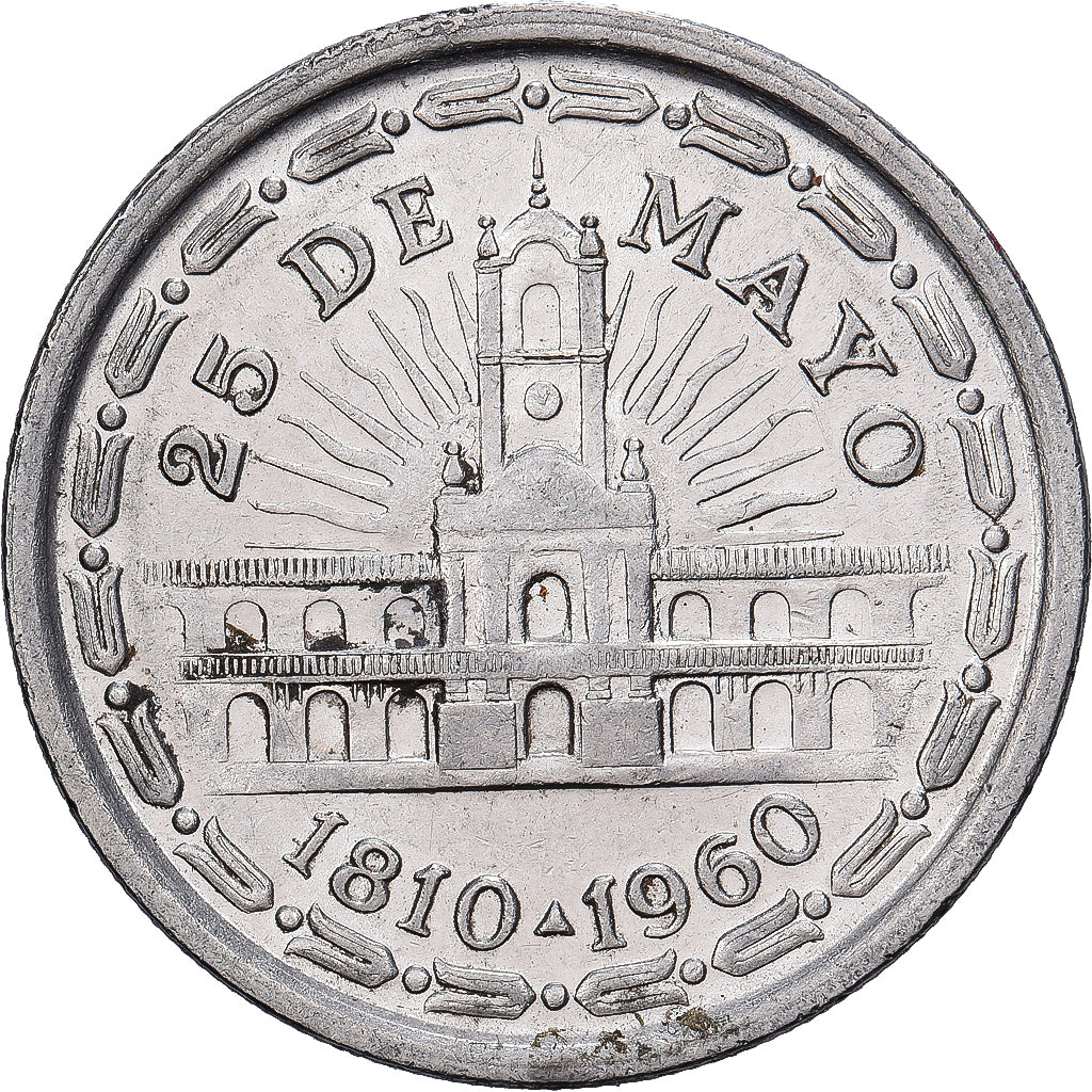 Argentinien, Peso, 1960, Nickel Clad Steel, SS, KM:58