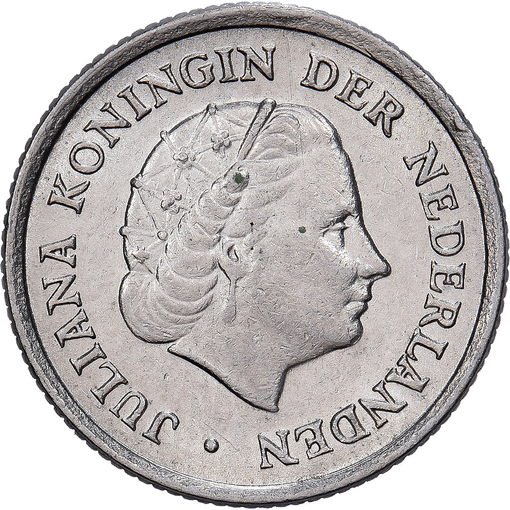 Nederland, Juliana, 10 Cents, 1962, Nickel, PR, KM:182