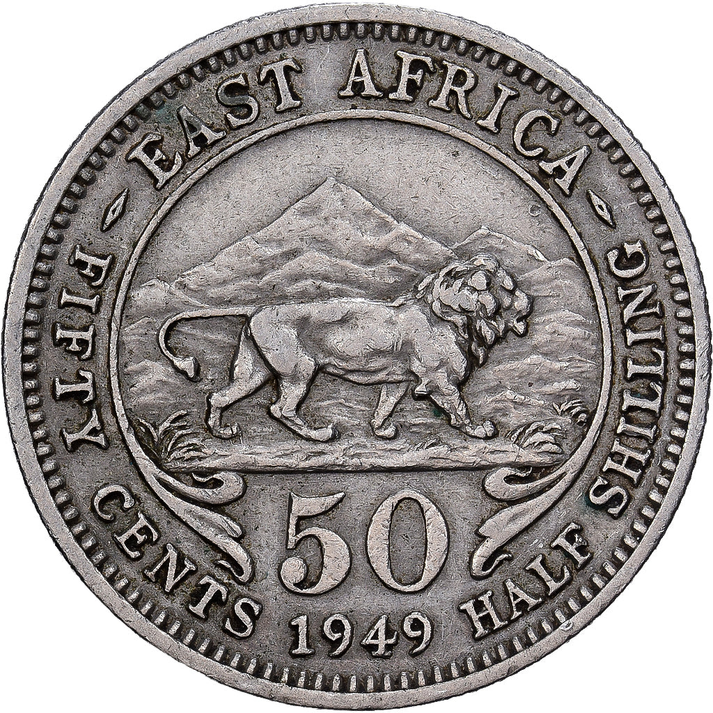 British East Africa, George VI, 50 Cents, 1949, Kupfer-Nickel, SS, KM:30