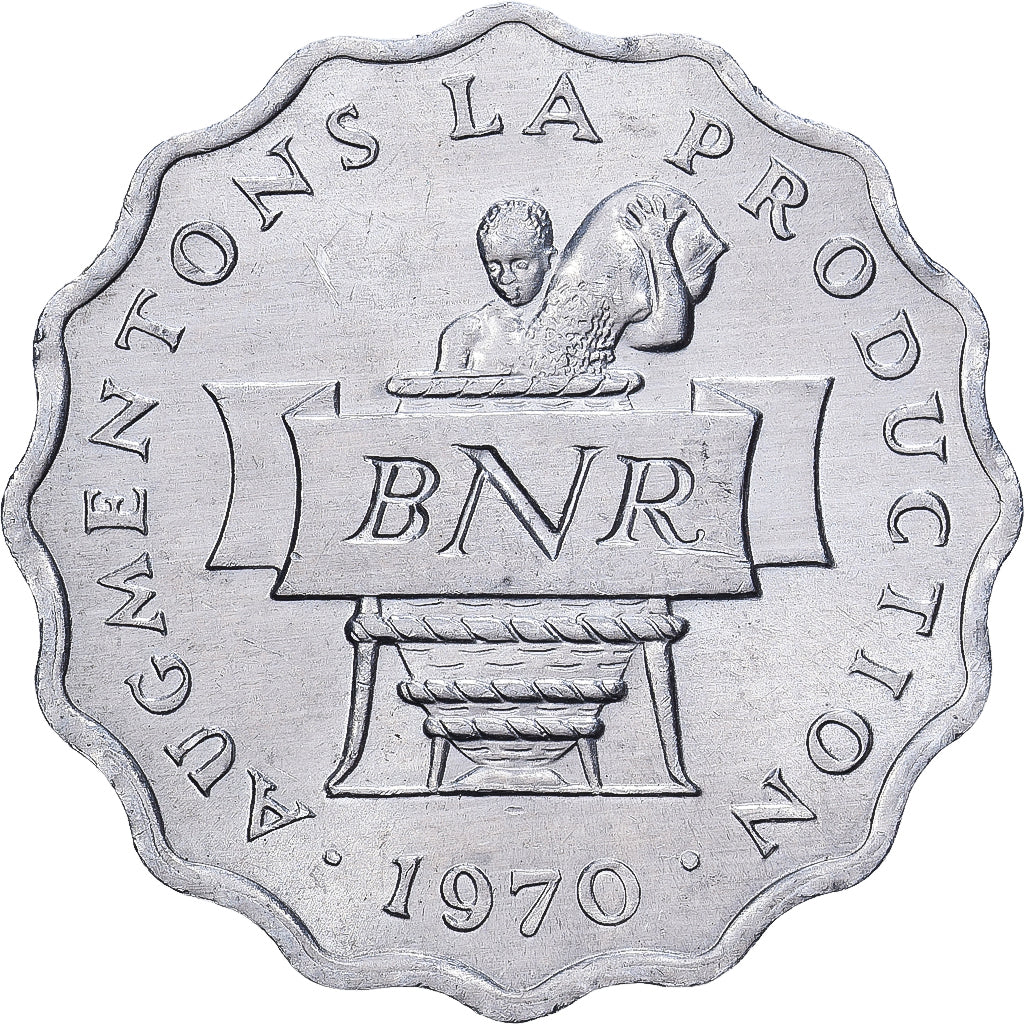 Rwanda, 2 Francs, 1970, Royal Mint, Aluminium, TTB+, KM:10