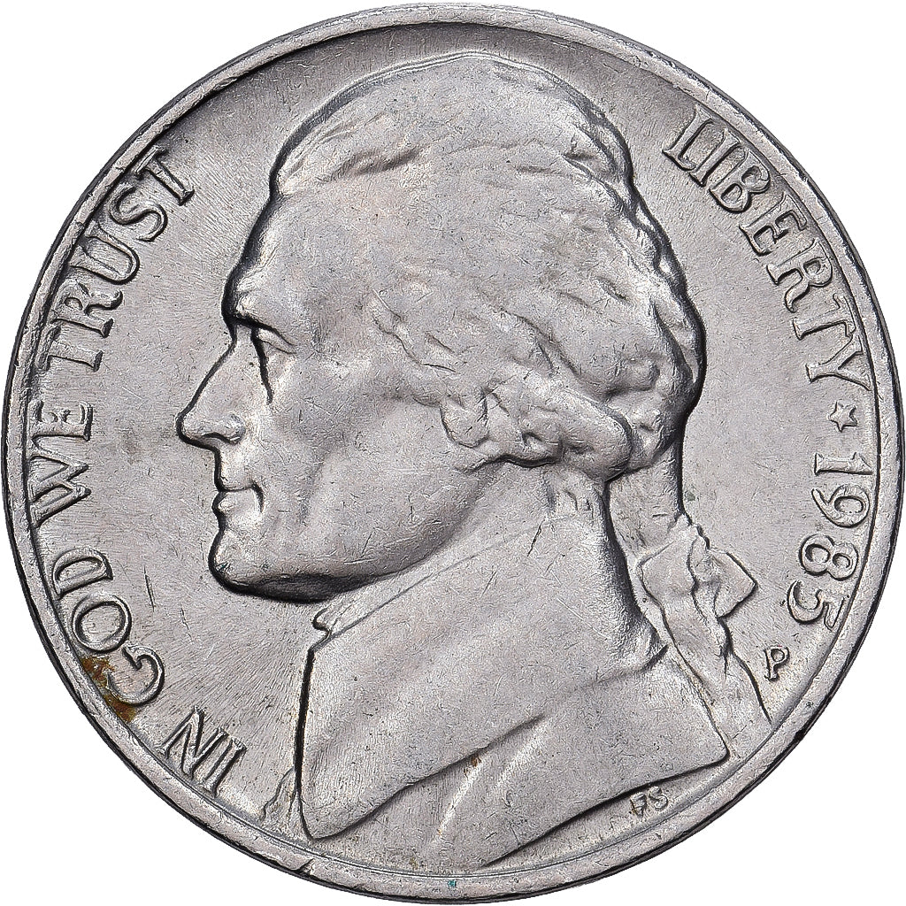 Verenigde Staten, 5 Cents, Jefferson Nickel, 1985, U.S. Mint, Cupro-nikkel, FR+