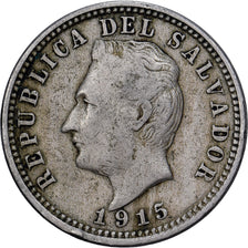 El Salvador, 3 Centavos, 1915, Heaton, Cobre - níquel, MBC, KM:107