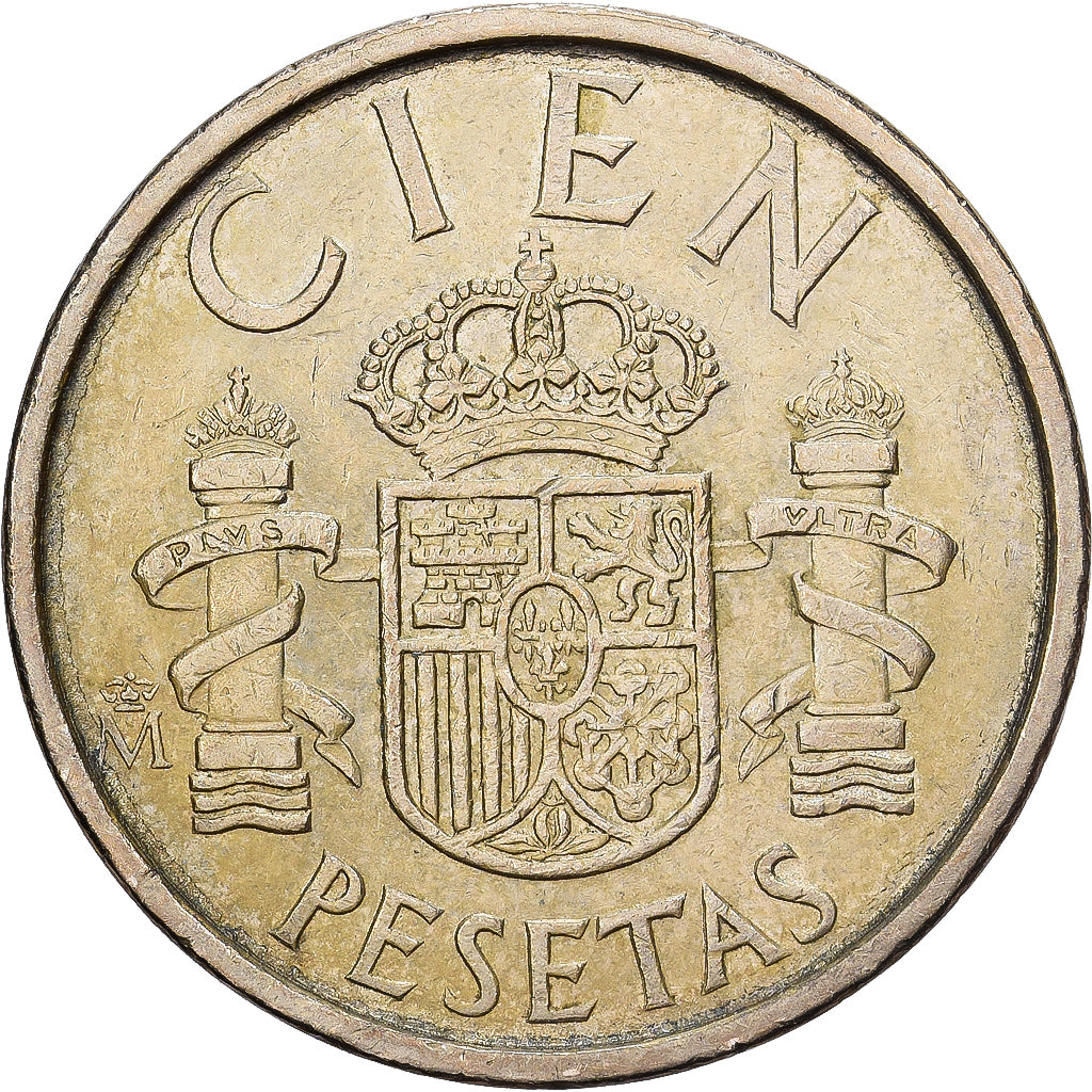 Spanje, Juan Carlos I, 100 Pesetas, 1989, Madrid, Aluminum-Bronze, ZF, KM:826