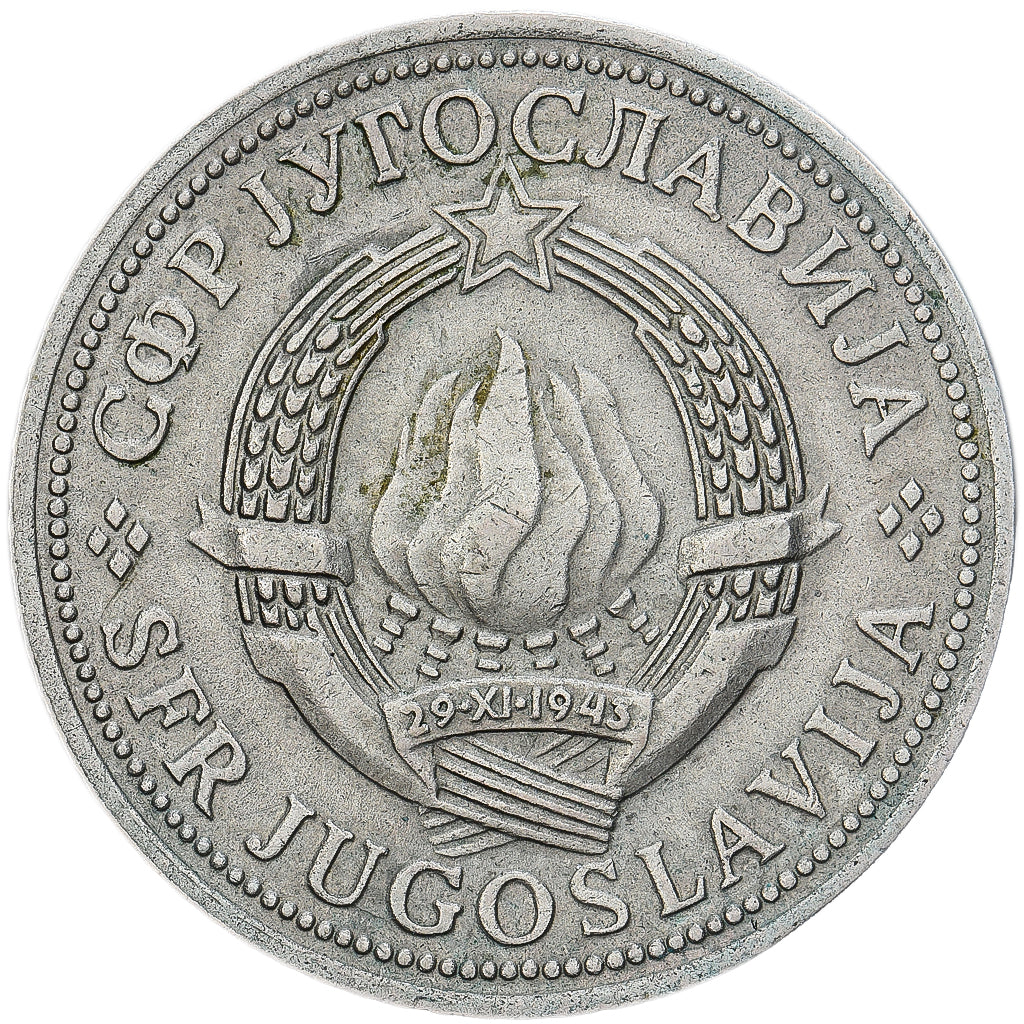 Yugoslavia, 2 Dinara, 1974, Belgrade, Níquel, MBC, KM:57