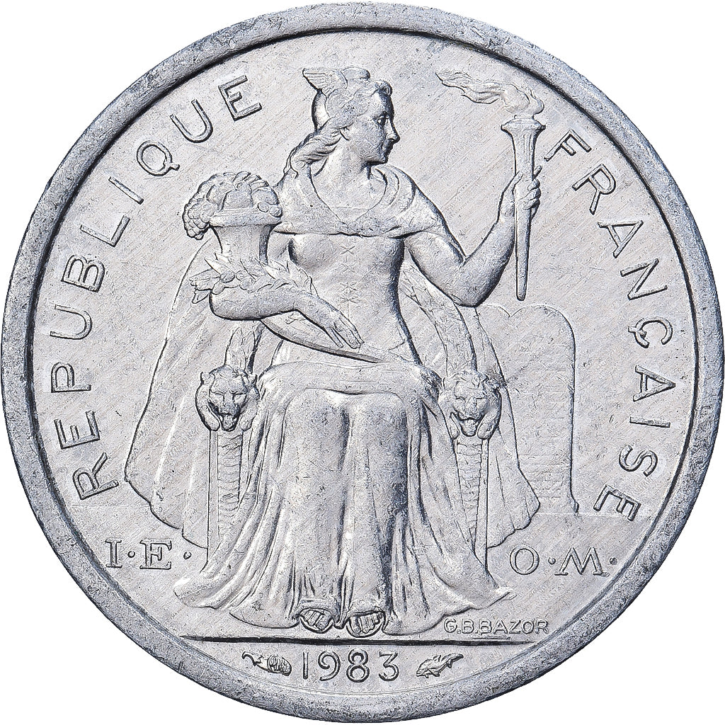 Polinesia francese, Franc, 1983, Paris, Alluminio, BB+, Lecompte:23g, KM:11