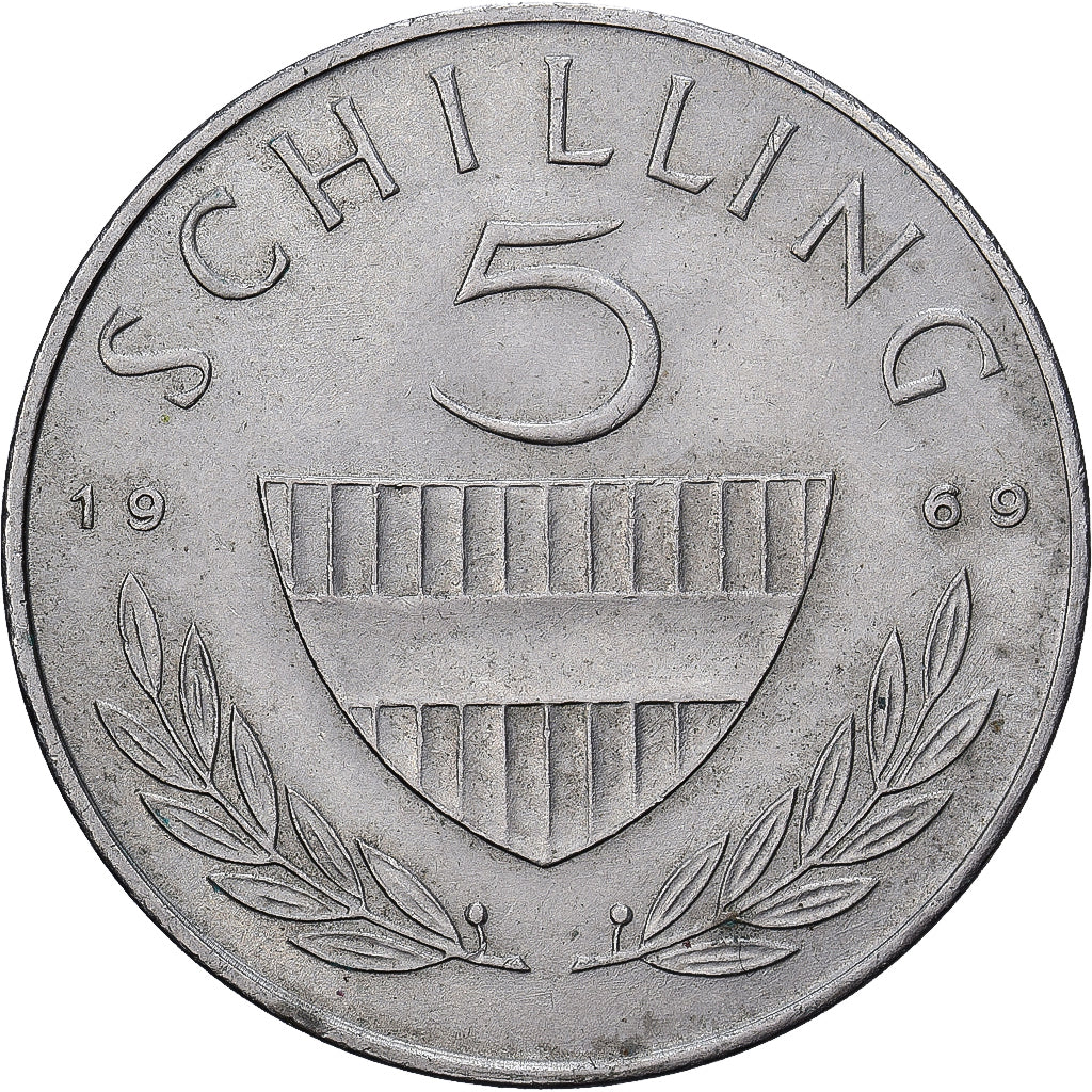 Austria, 5 Schilling, 1969, Copper-nickel, EF(40-45), KM:2889a