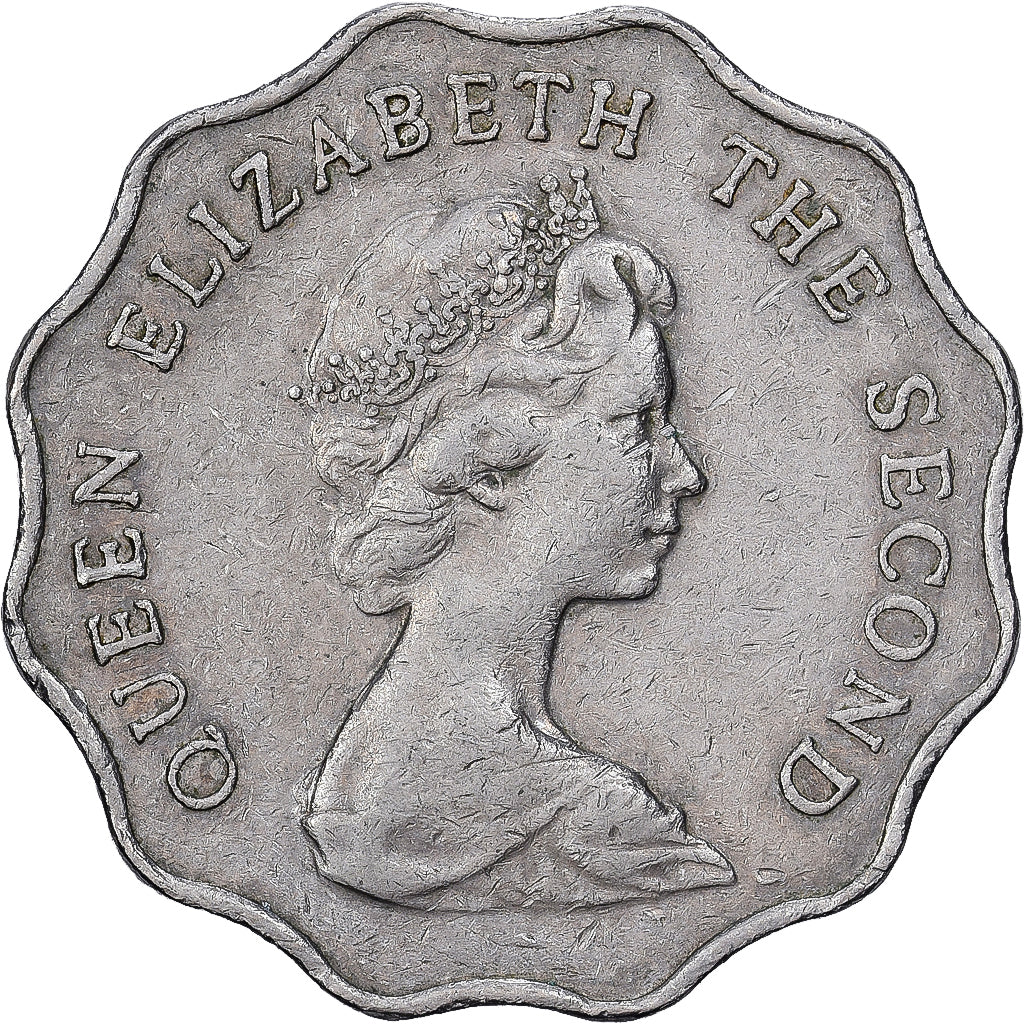 Hong Kong, Elizabeth II, 2 Dollars, 1975, Copper-nickel, EF(40-45), KM:37