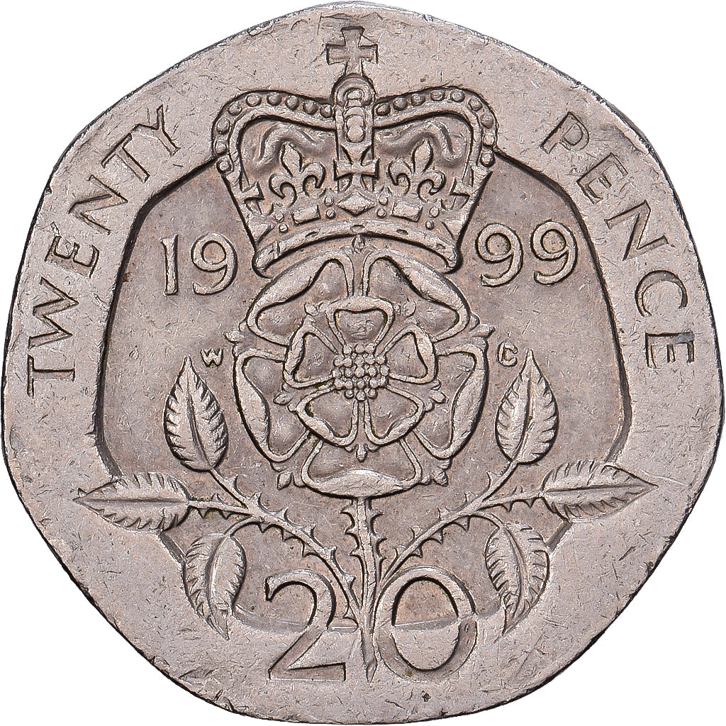 Zjednoczone Królestwo Wielkiej Brytanii, Elizabeth II, 20 Pence, 1999