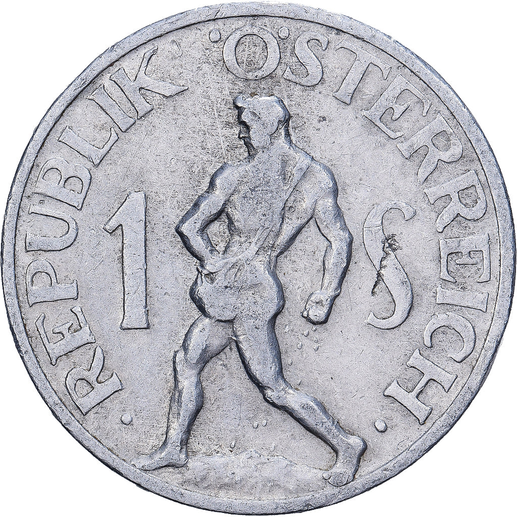 Austria, Schilling, 1947, MUNZE OSTERREICH, Alluminio, MB+, KM:2871