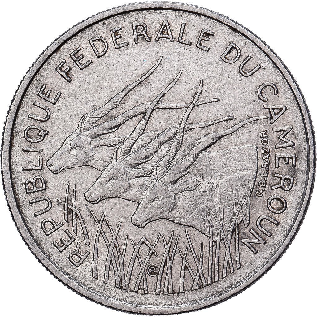 Coin, Cameroon, 100 Francs, 1971, EF(40-45), Nickel, KM:15