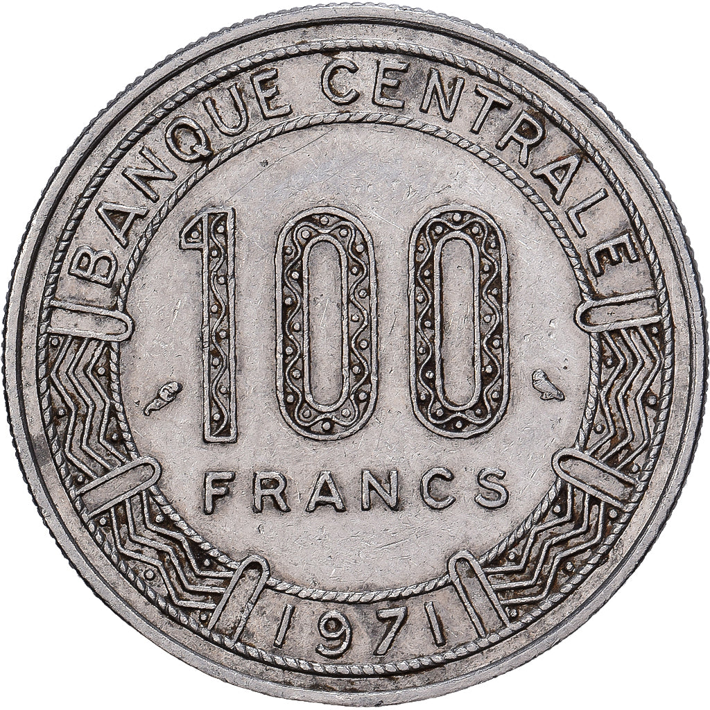 Coin, Cameroon, 100 Francs, 1971, EF(40-45), Nickel, KM:15