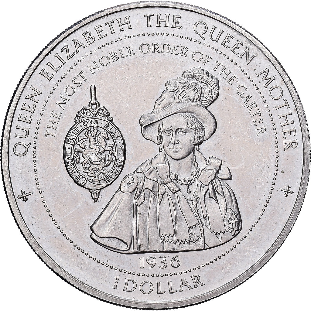 PITCAIRN EILANDEN, Elizabeth II, 1 Dollar, 1997, Royal Mint, 97ème anniversaire