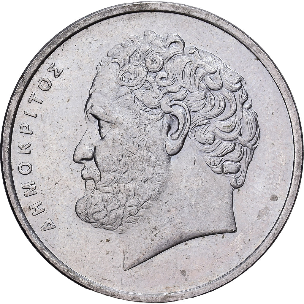 Greece, 10 Drachmes, Democritus, 1998, Copper-nickel, EF(40-45), KM:132