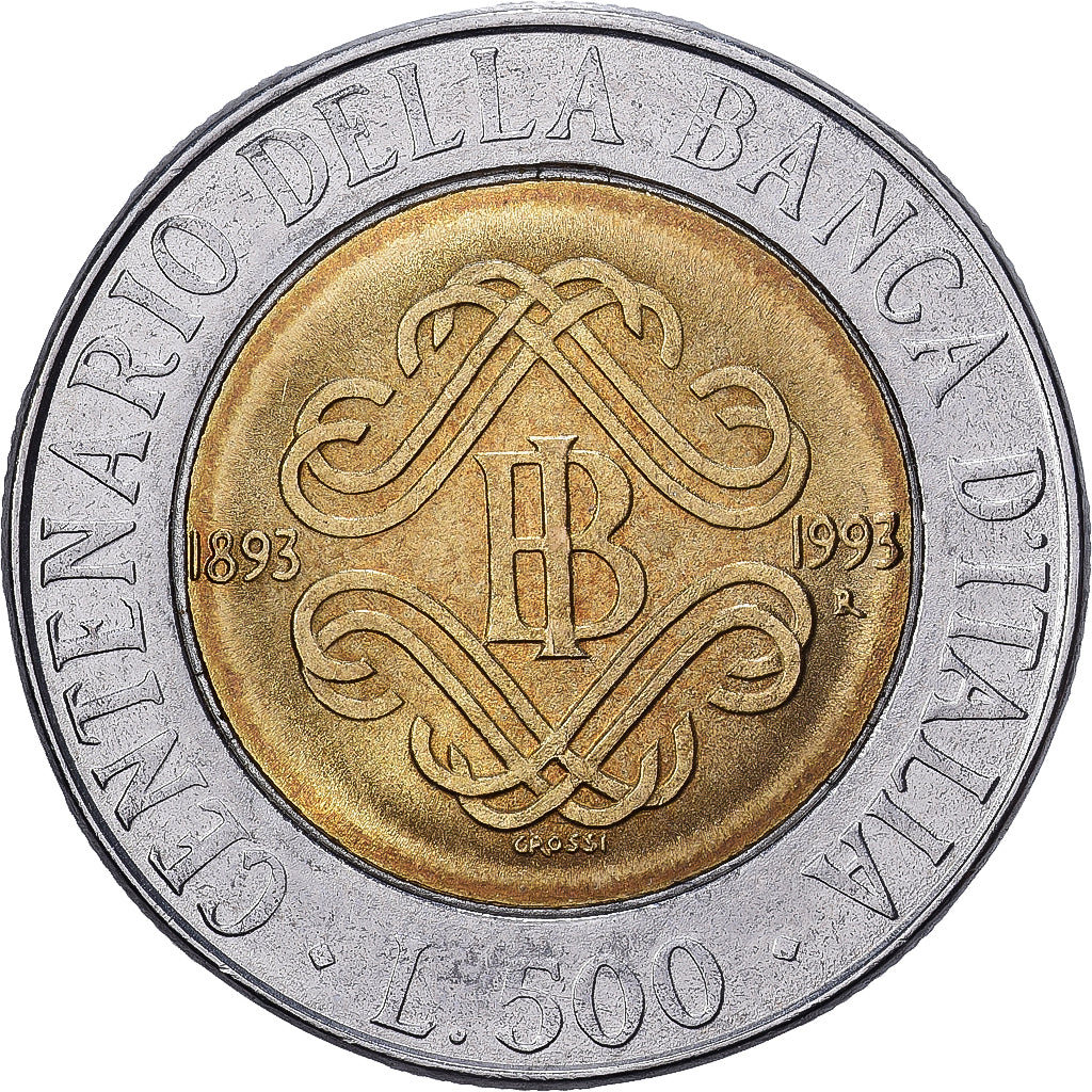 Moneta, Włochy, 500 Lire, 1993, Rome, VF(30-35), Bimetaliczny, KM:160