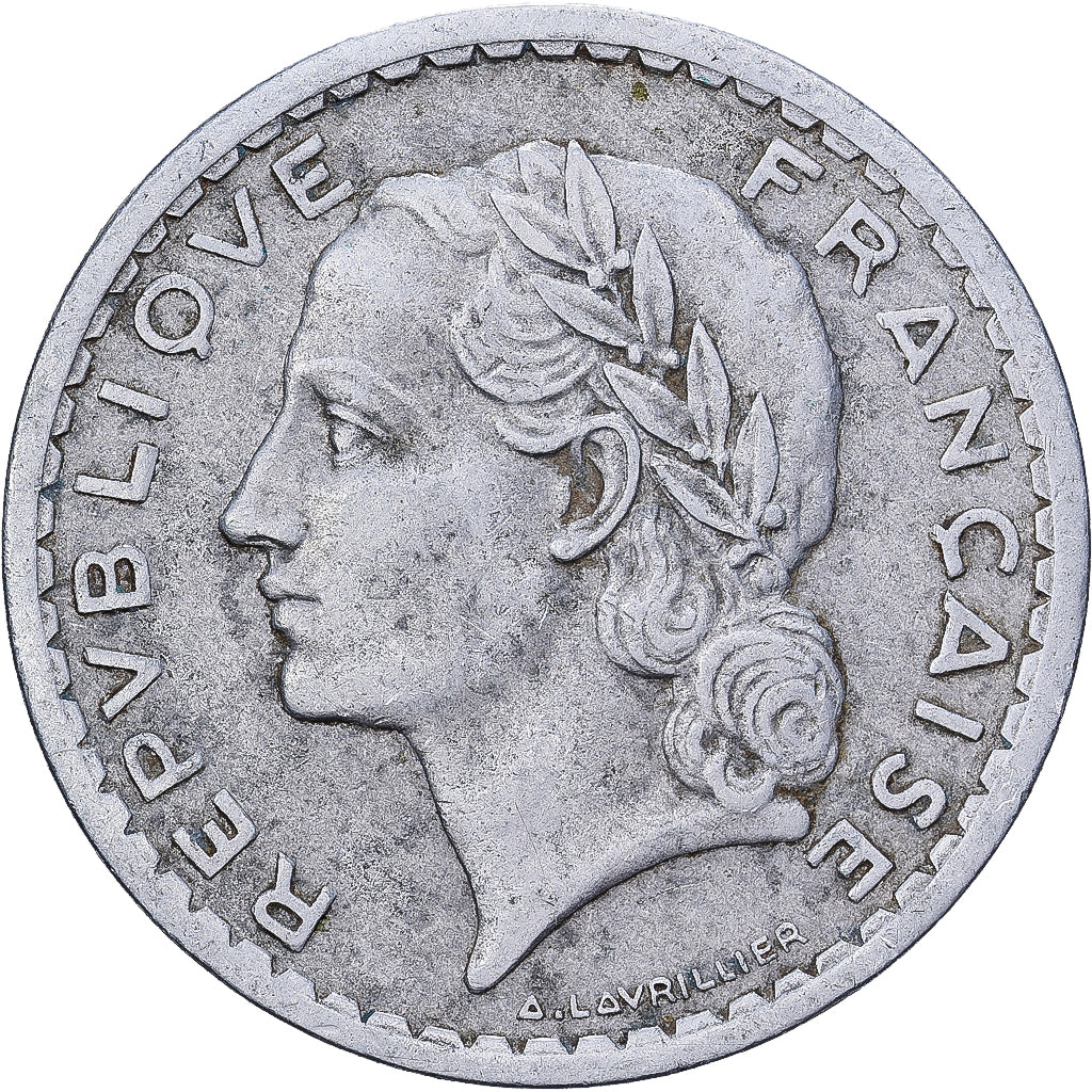 Frankreich, 5 Francs, Lavrillier, 1952, Aluminium, S+, Gadoury:766a
