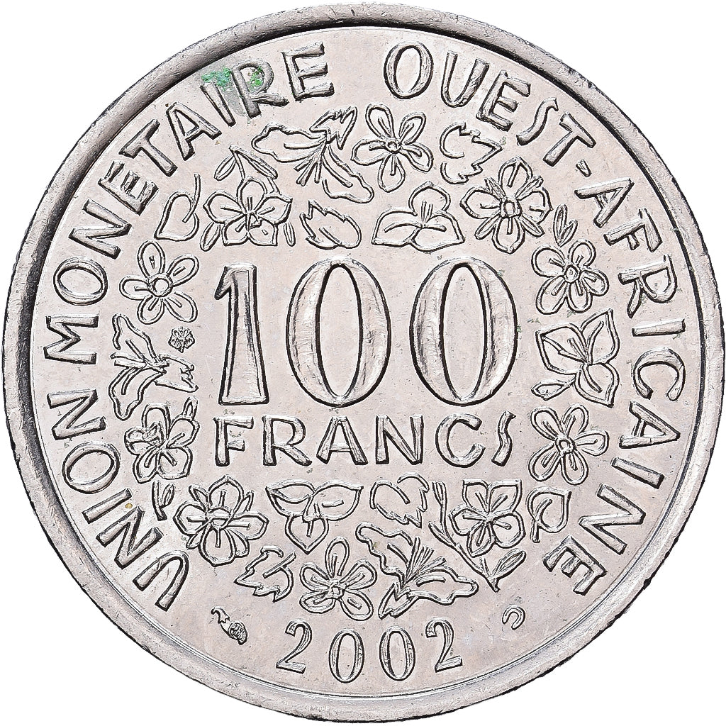 West Afrikaanse Staten, 100 Francs, 2002, Nickel, PR+, KM:4