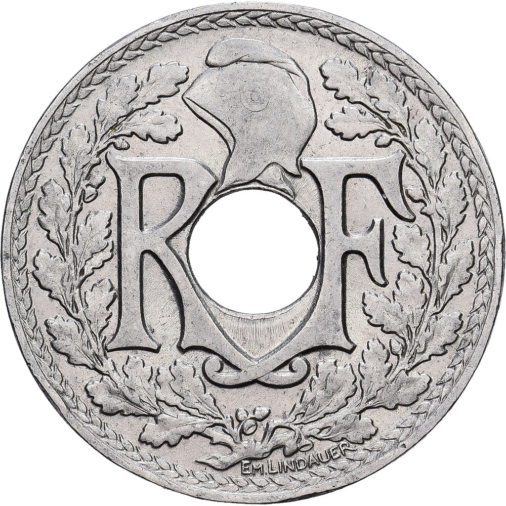 Francia, 25 Centimes, Lindauer, 1915, Paris, Níquel, MBC, Gadoury:379, KM:867