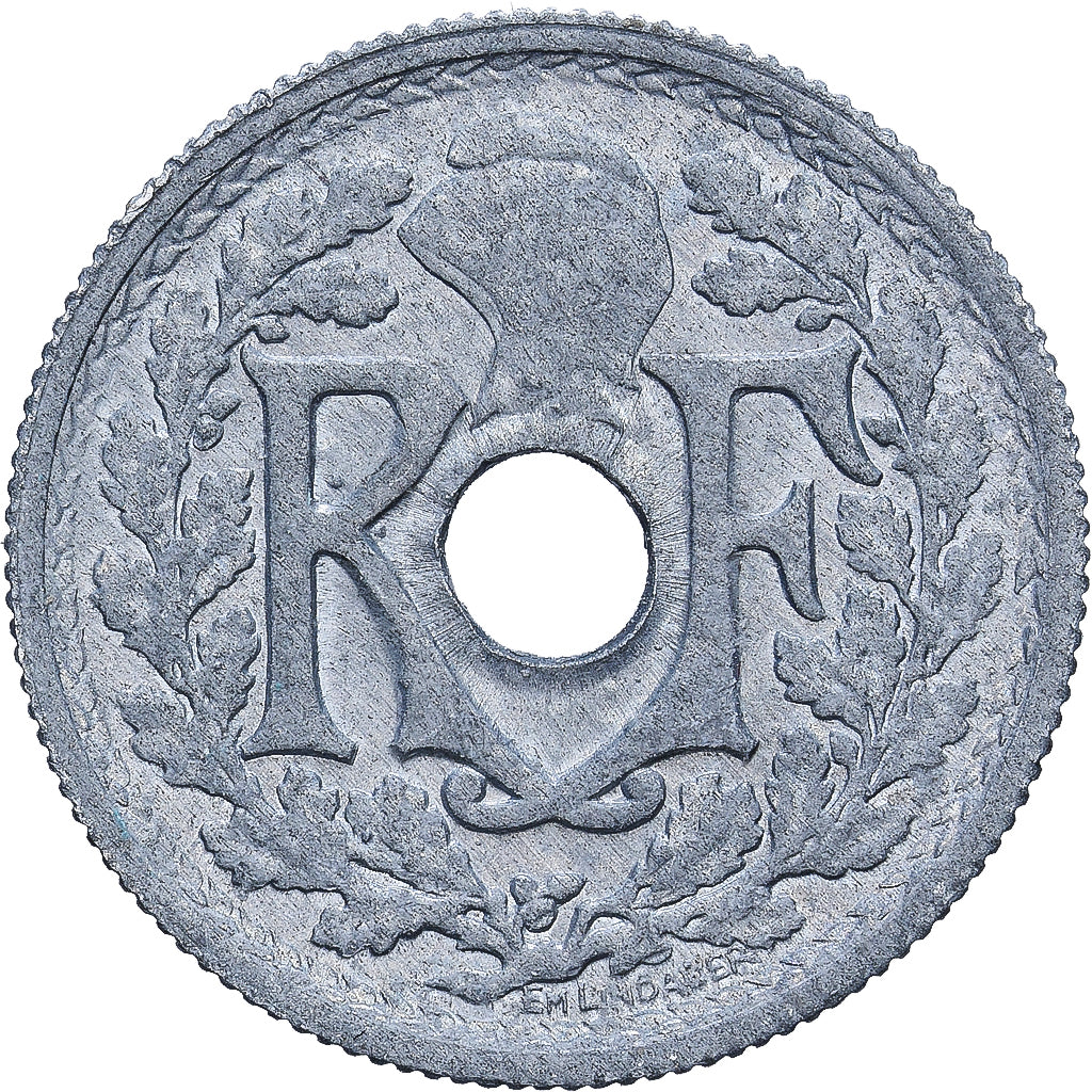 Francia, 10 Centimes, Lindauer, 1946, Beaumont-Le-Roger, Zinco, MB+