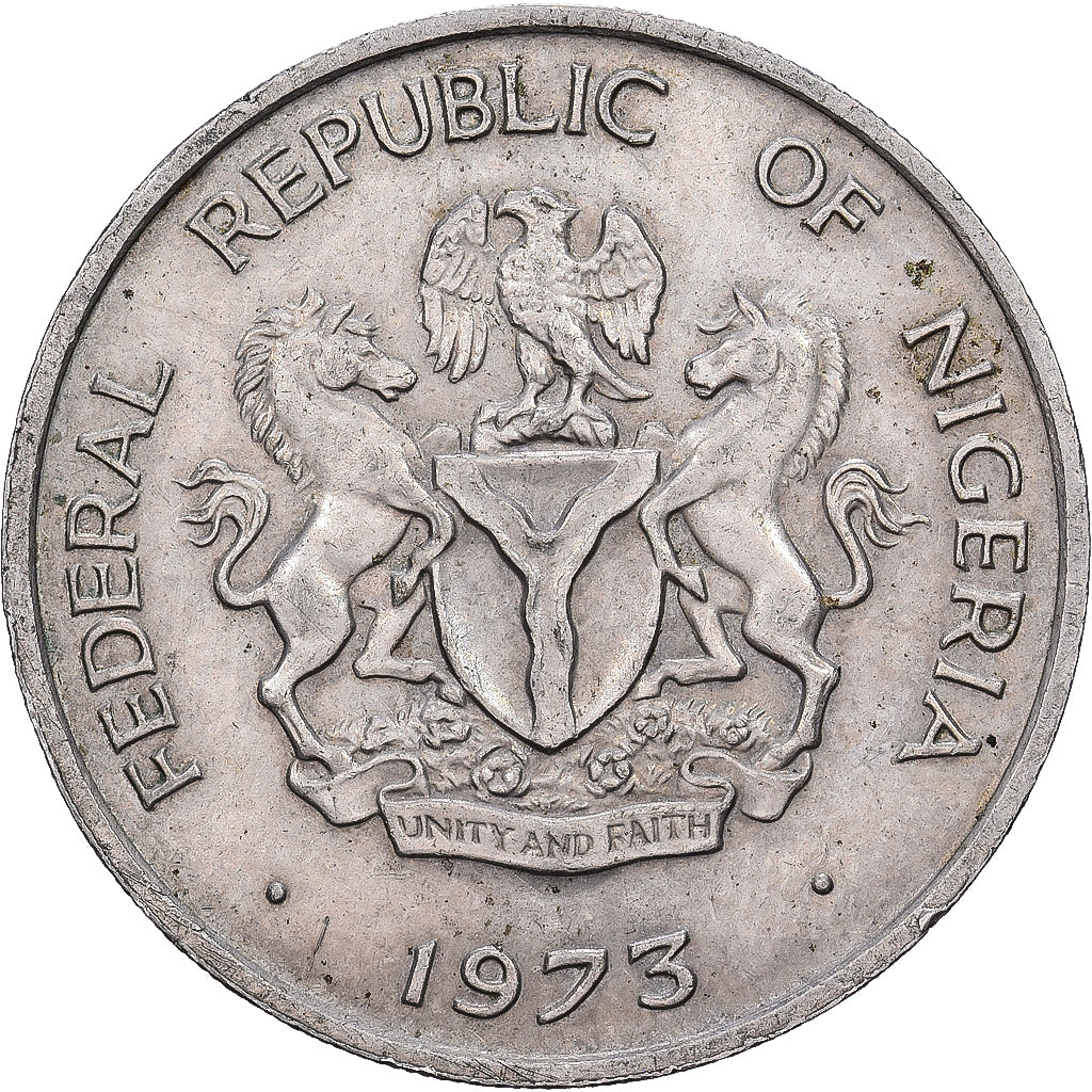 Nigeria, Elizabeth II, 10 Kobo, 1973, Copper-nickel, EF(40-45), KM:10.1