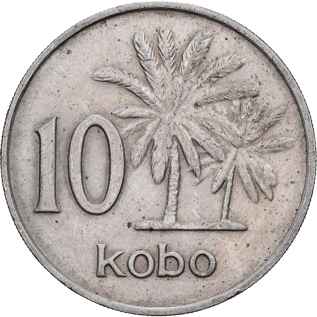 Nigeria, Elizabeth II, 10 Kobo, 1973, Copper-nickel, EF(40-45), KM:10.1