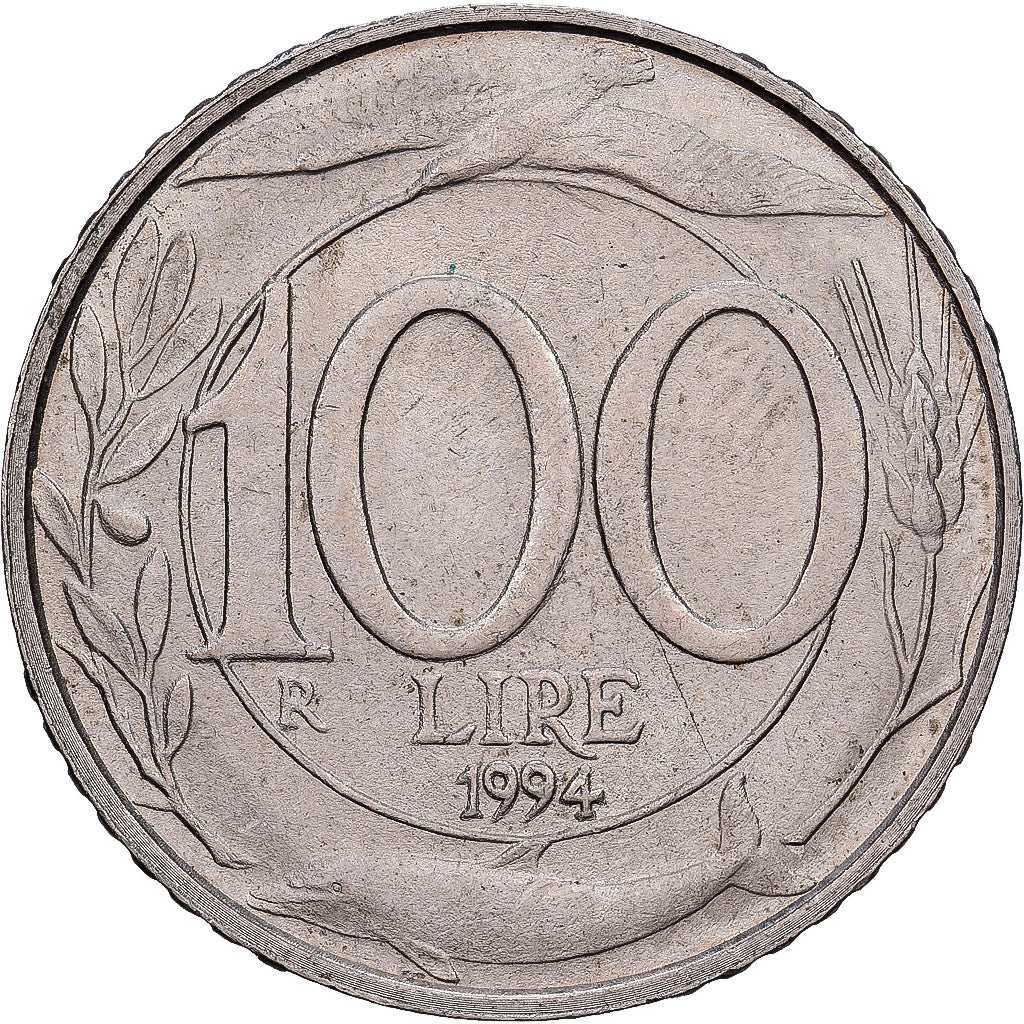 Italy, 100 Lire, 1994, Rome, Copper-nickel, VF(30-35), KM:159