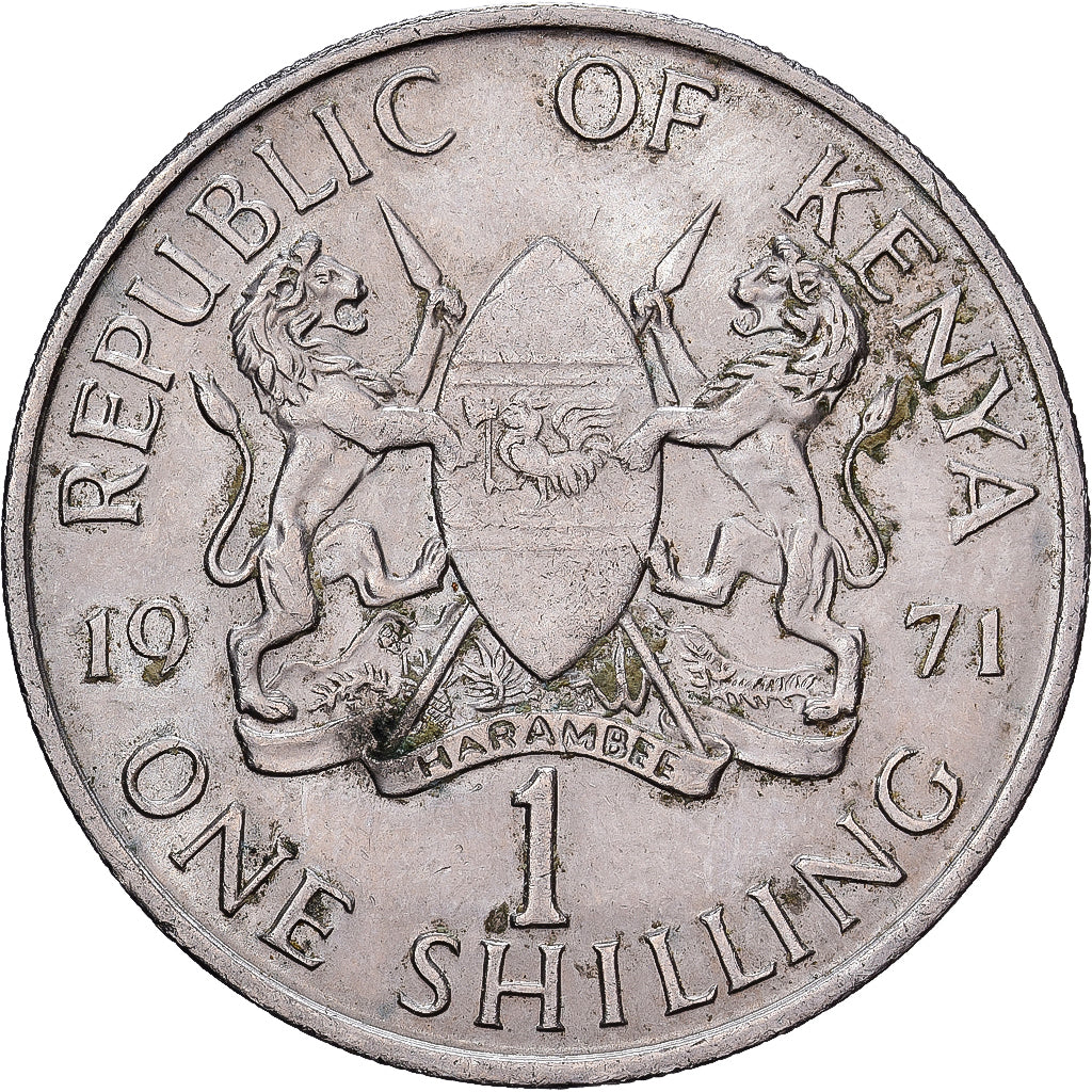 Münze, Kenya, Shilling, 1971, SS, Copper-nickel, KM:14
