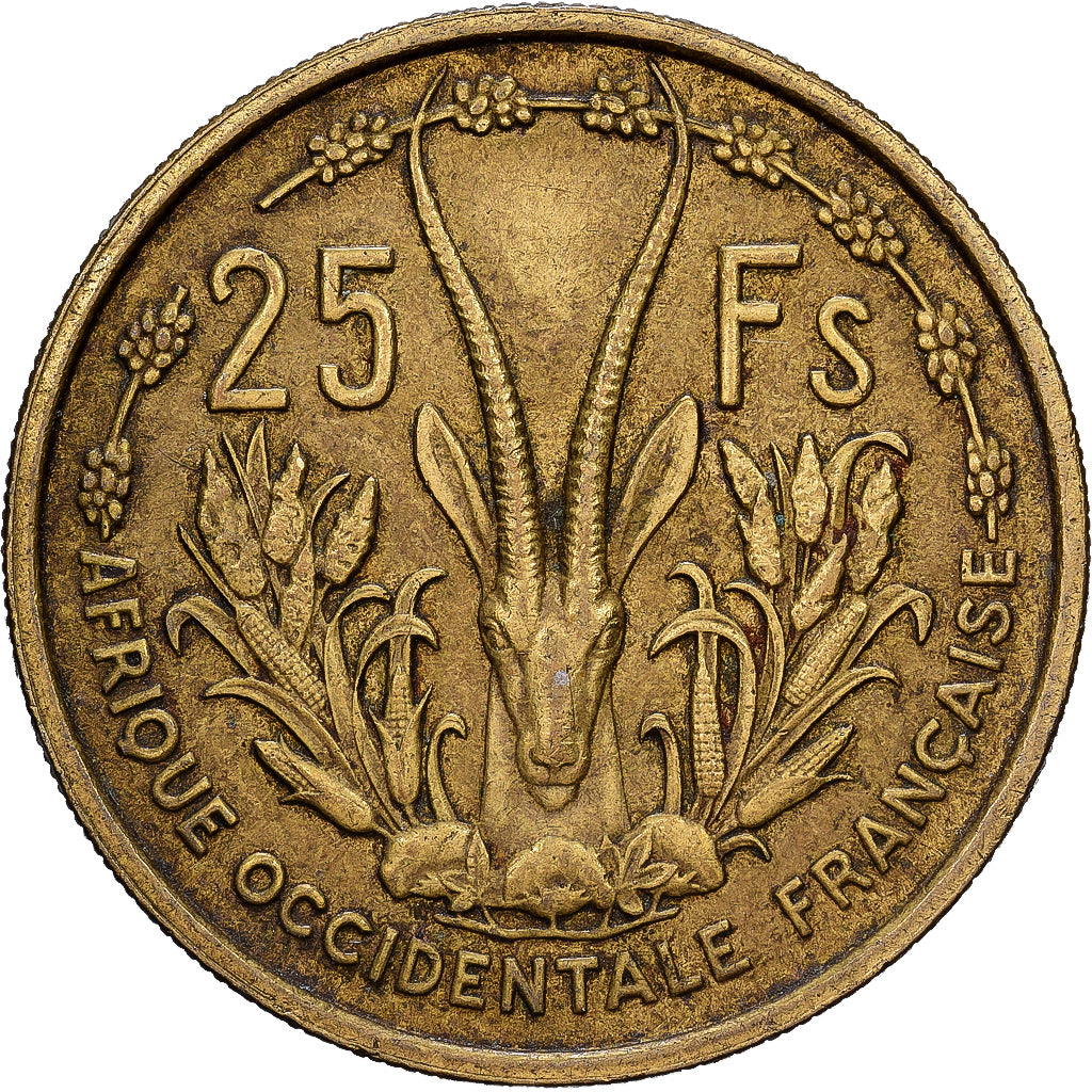 Afrique occidentale française, 25 Francs, 1956, Bronze-Aluminium, TB+, KM:7