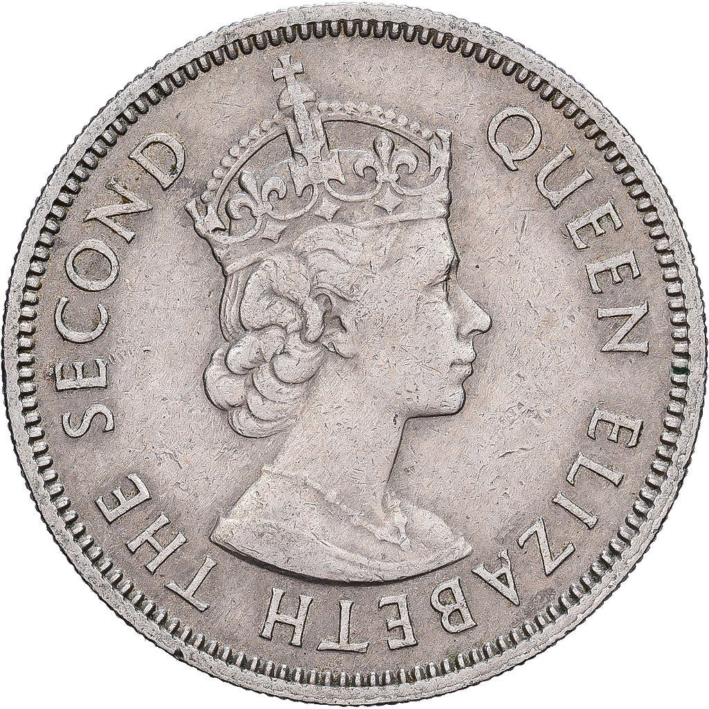 Coin, MALAYA & BRITISH BORNEO, 20 Cents, 1961, EF(40-45), Copper-nickel, KM:3