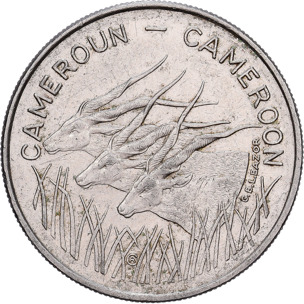 Cameroon, 100 Francs, 1975, Paris, Nickel, VF(30-35), KM:13