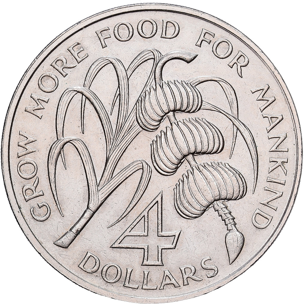 Montserrat, Elizabeth II, 4 Dollars, 1970, Cobre - níquel, EBC, KM:30