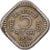 India, 5 Naye Paise, 1958, Hyderabad, Nickel, S+, KM:16