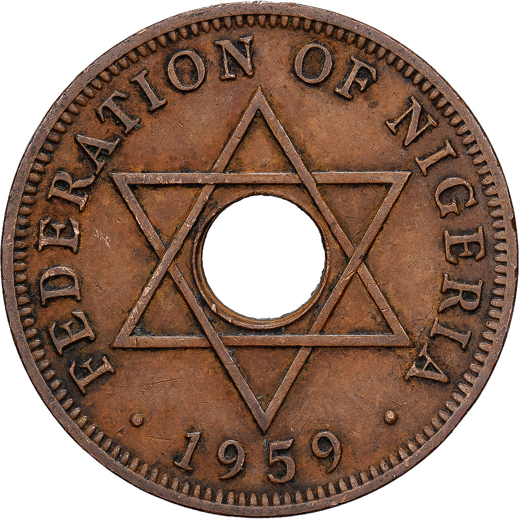 Monnaie, Nigéria, Elizabeth II, Penny, 1959, TTB, Bronze, KM:2
