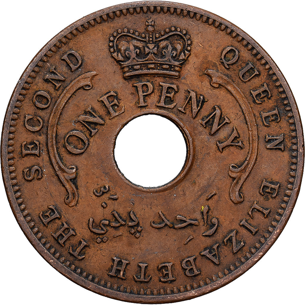 Monnaie, Nigéria, Elizabeth II, Penny, 1959, TTB, Bronze, KM:2