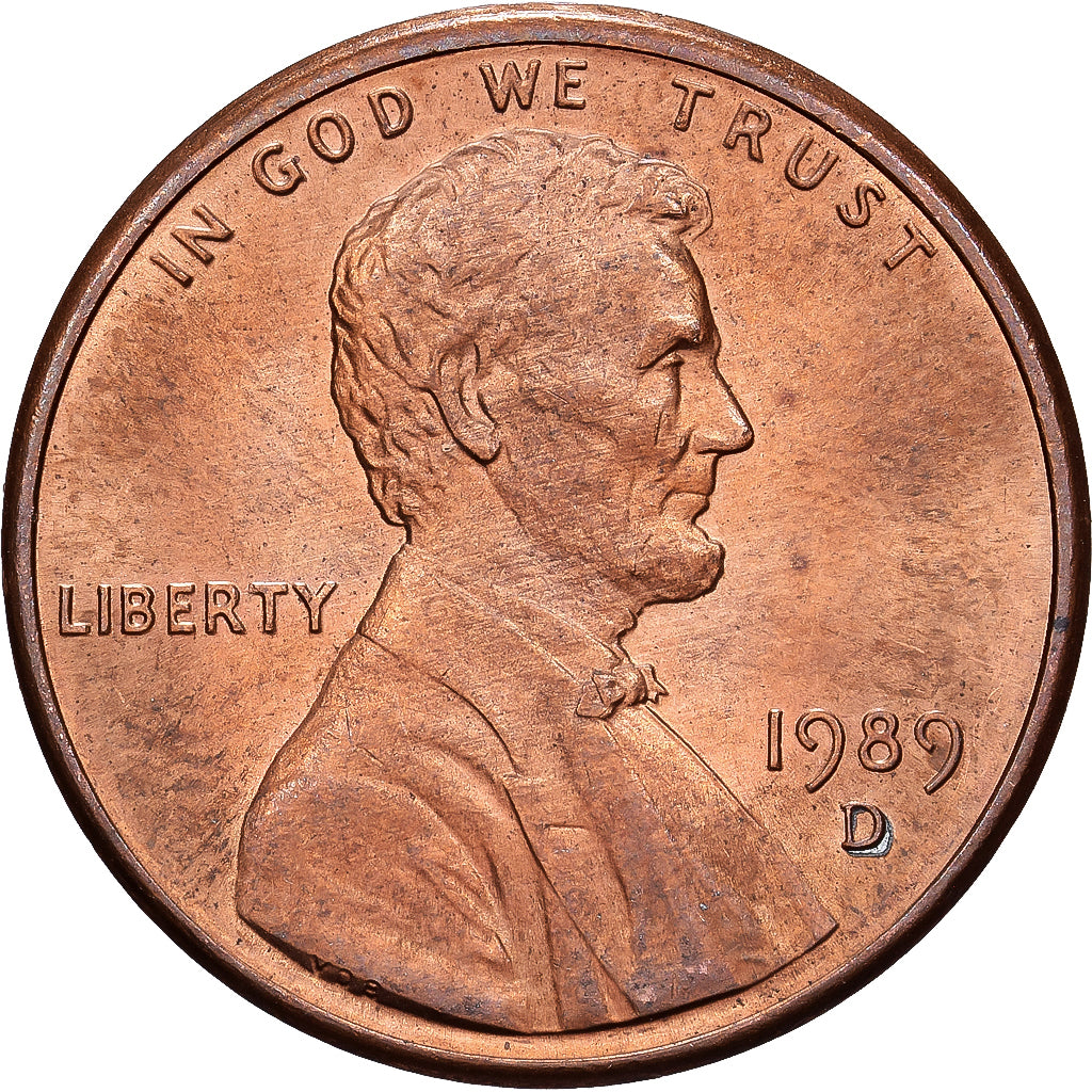 Estados Unidos, Cent, 1989, Denver, Cinc, MBC, KM:201a