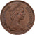 Gran Bretaña, Elizabeth II, 1 New Penny, 1981, Bronce, BC+, KM:915