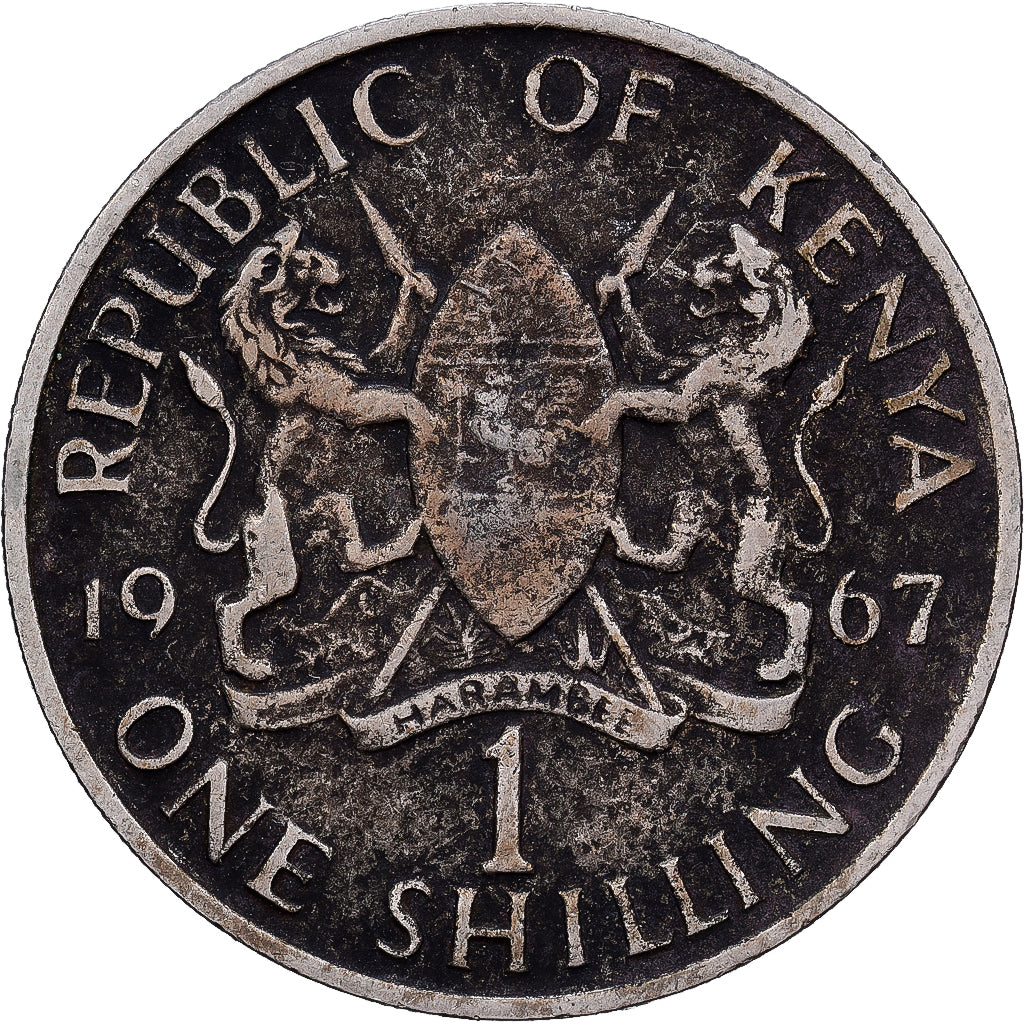 Kenya, Shilling, 1967, Kupfer-Nickel, S, KM:5