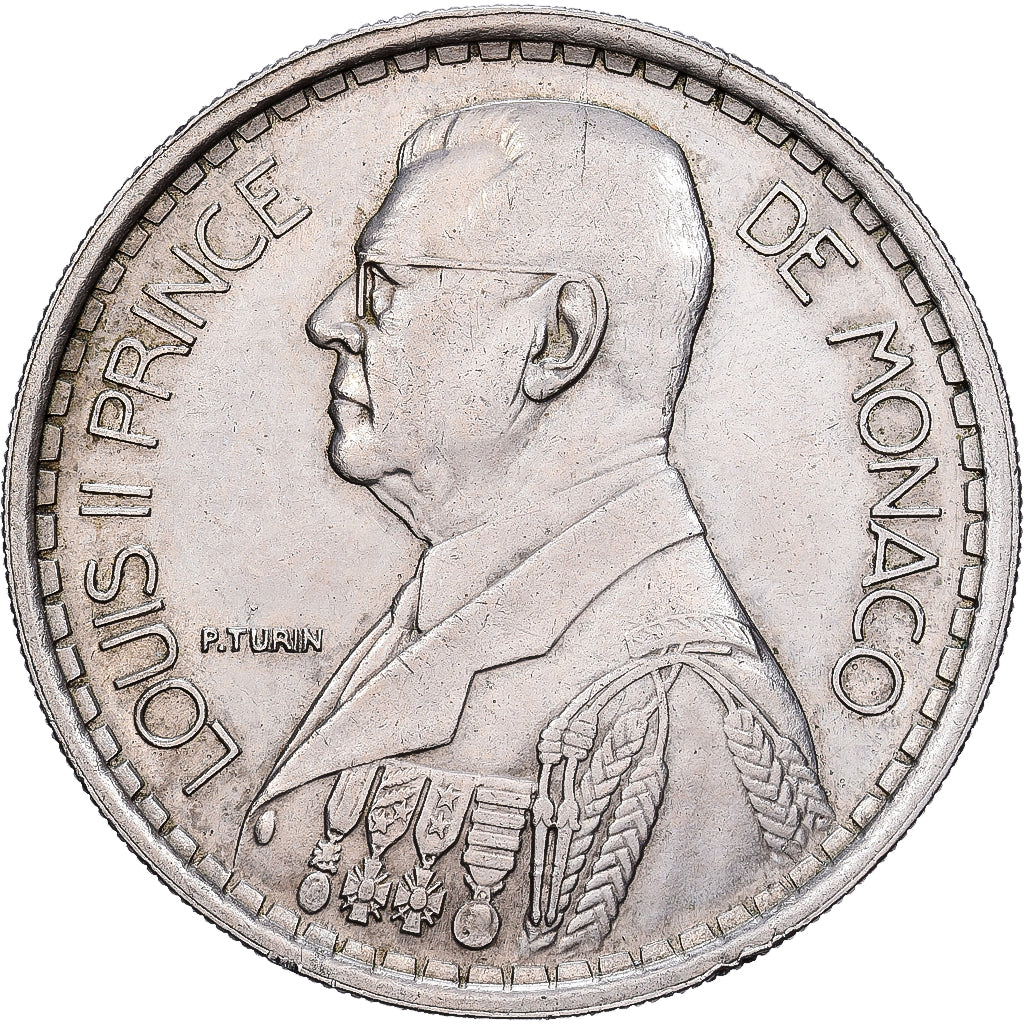 Monaco, Louis II, 20 Francs, 1947, Paris, Copper-nickel, AU(50-53), KM:124