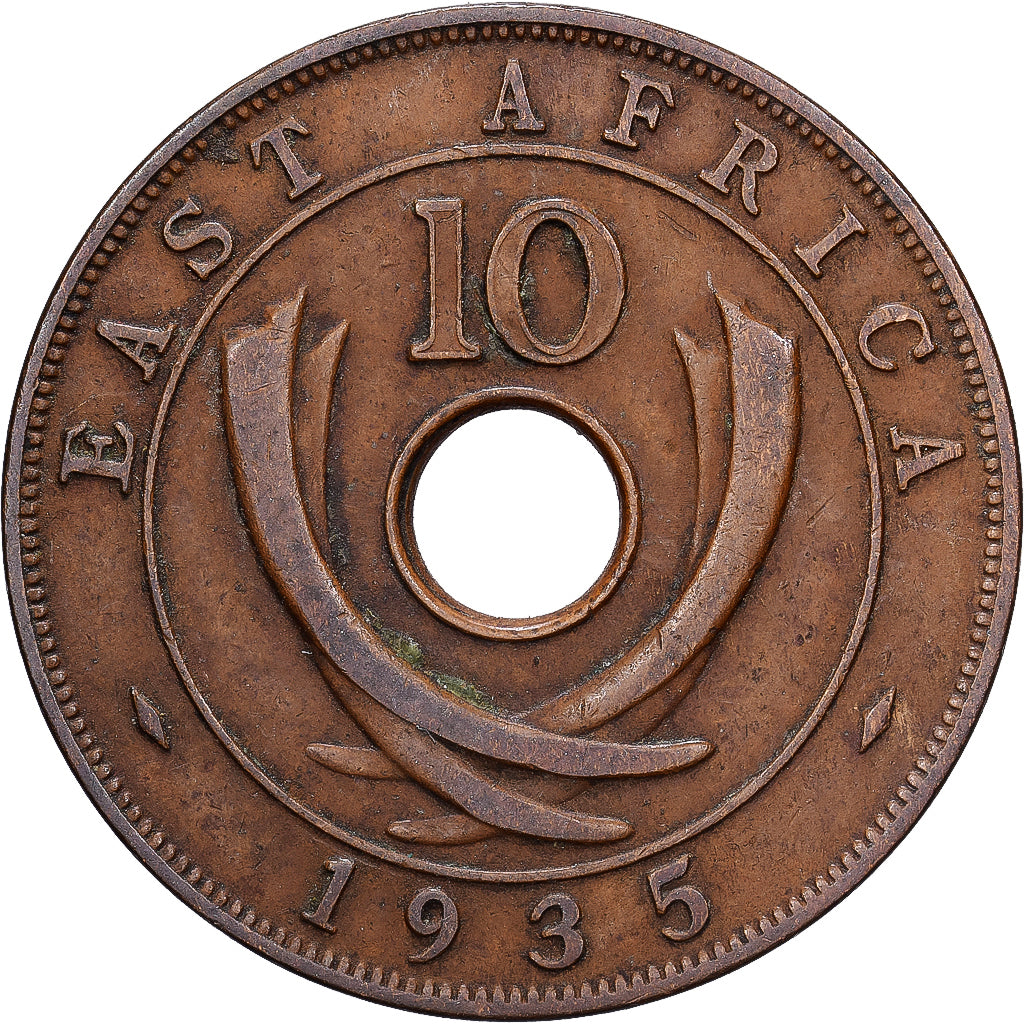 Afrique orientale britannique, George VI, 10 Cents, 1935, Bronze, TTB, KM:26.1