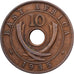 Afrique orientale britannique, George VI, 10 Cents, 1935, Bronze, TTB, KM:26.1