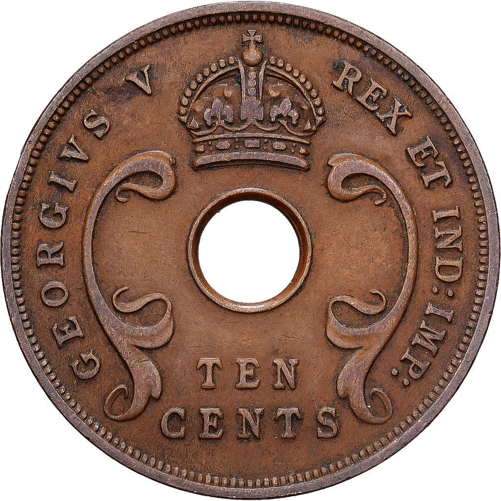 Afrique orientale britannique, George VI, 10 Cents, 1935, Bronze, TTB, KM:26.1