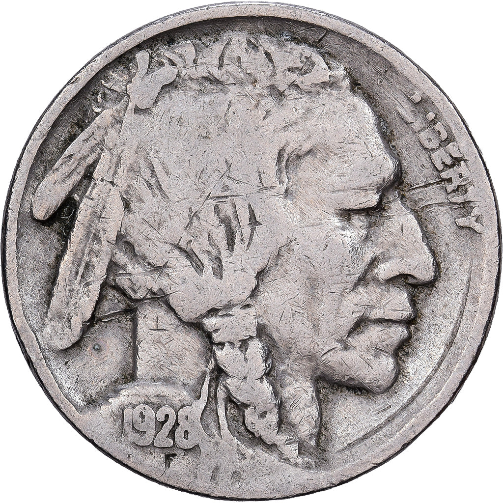 Vereinigte Staaten, 5 Cents, Buffalo Nickel, 1928, U.S. Mint, Kupfer-Nickel, S