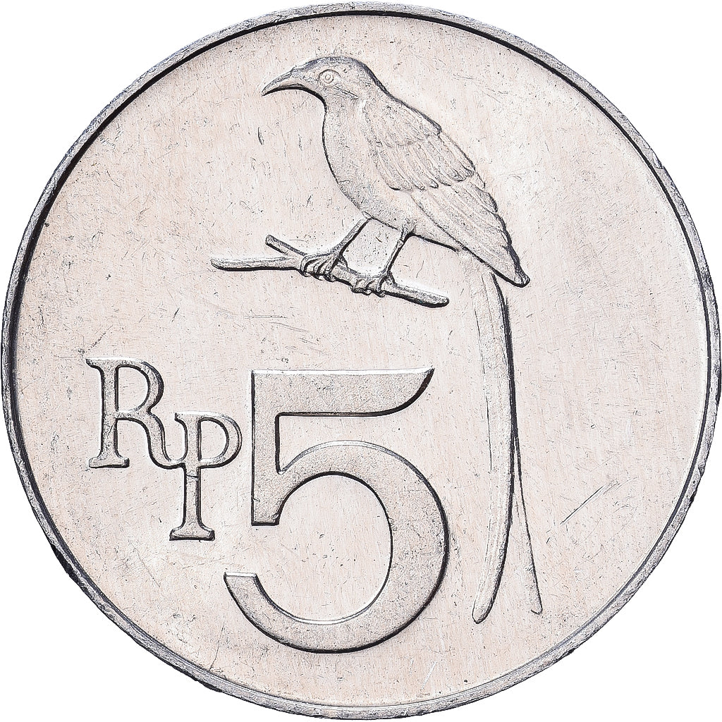 Indonesien, 5 Rupiah, 1970, Aluminium, SS, KM:22