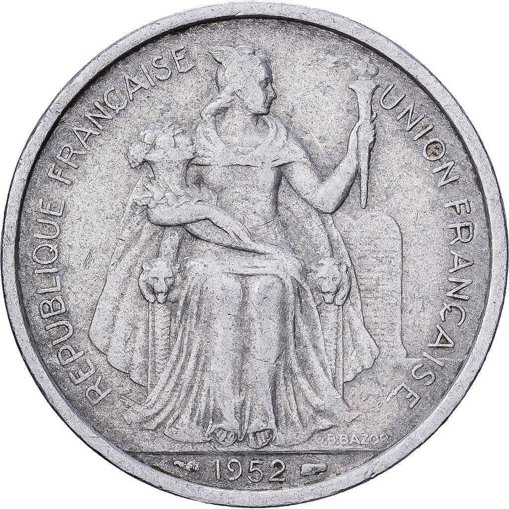 Établissements français de l'Océanie, 5 Francs, 1952, Monnaie de Paris