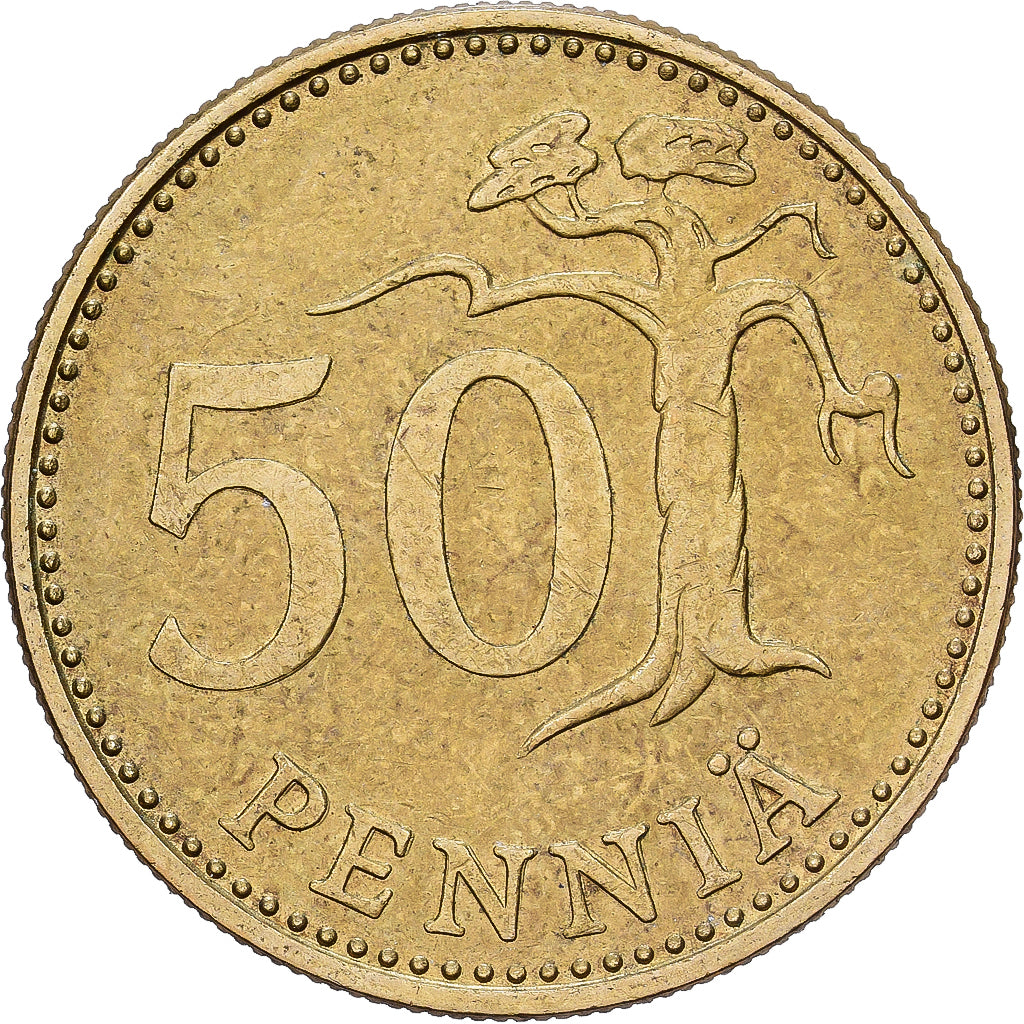 Finland, 50 Penniä, 1979, Aluminum-Bronze, FR+, KM:48