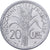 Indochina Francesa, 20 Cents, 1945, Paris, Aluminio, BC+, Lecompte:251, KM:29.1