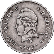 Polynésie française, 10 Francs, 1967, Paris, Nickel, TTB, KM:5