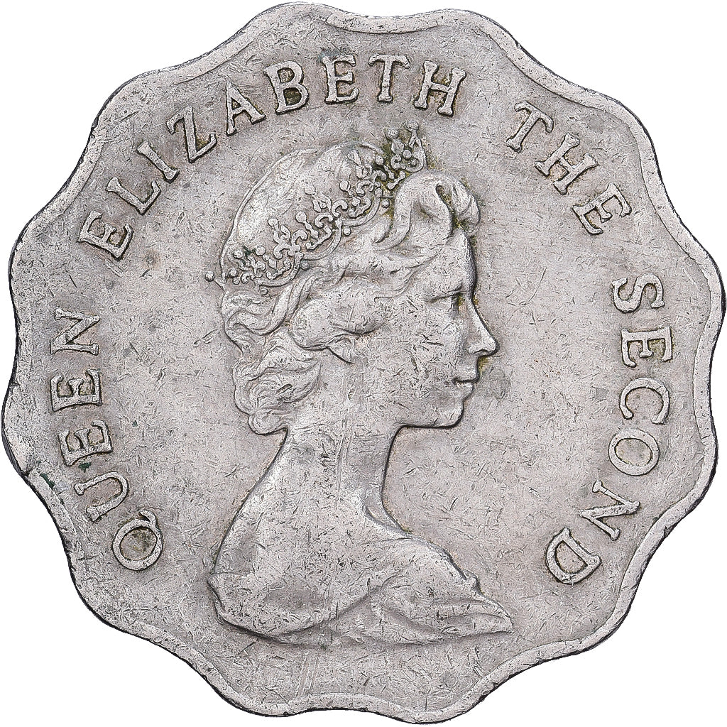 Hong Kong, Elizabeth II, 2 Dollars, 1975, Kupfer-Nickel, S+, KM:37